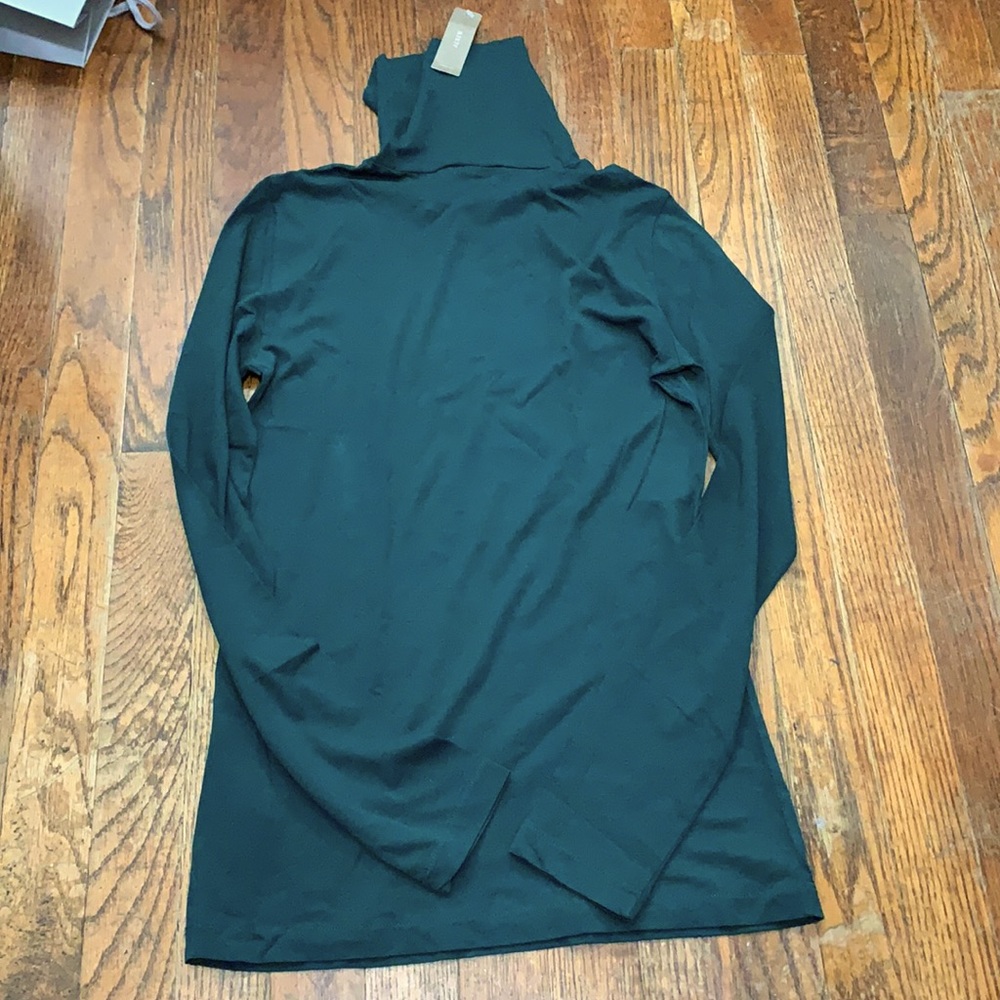 J crew tissue turtleneck green